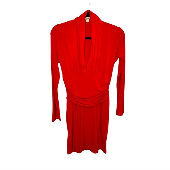 Boston Proper Red Dress Super Flattering - Picture 4 of 7